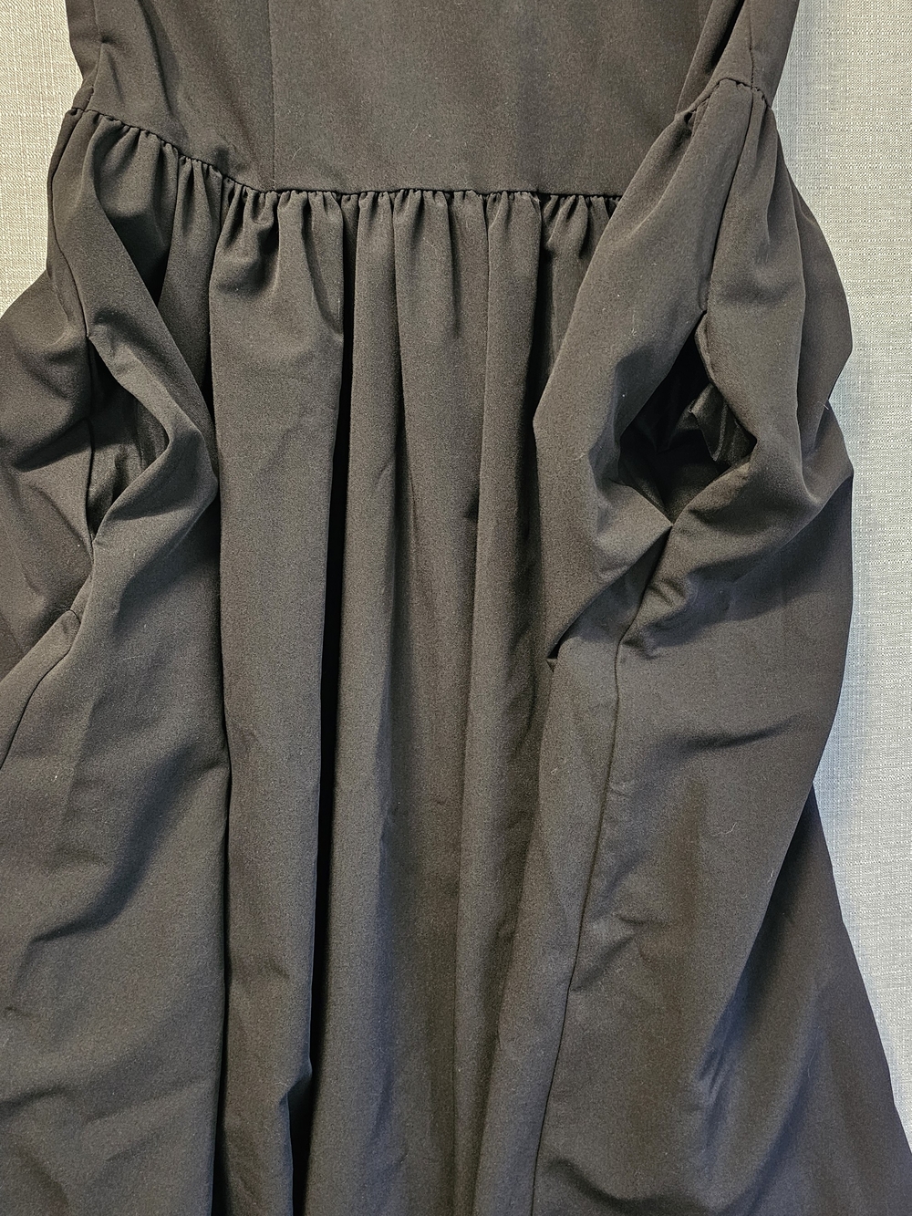 NWT *Missing Collar* DEANDRI Roselle Long Dress w/ Pockets Black - Picture 9 of 10
